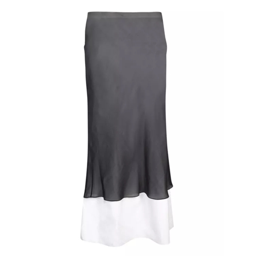 Quira Flowing Skirt With Contrasting Underskirt Black 