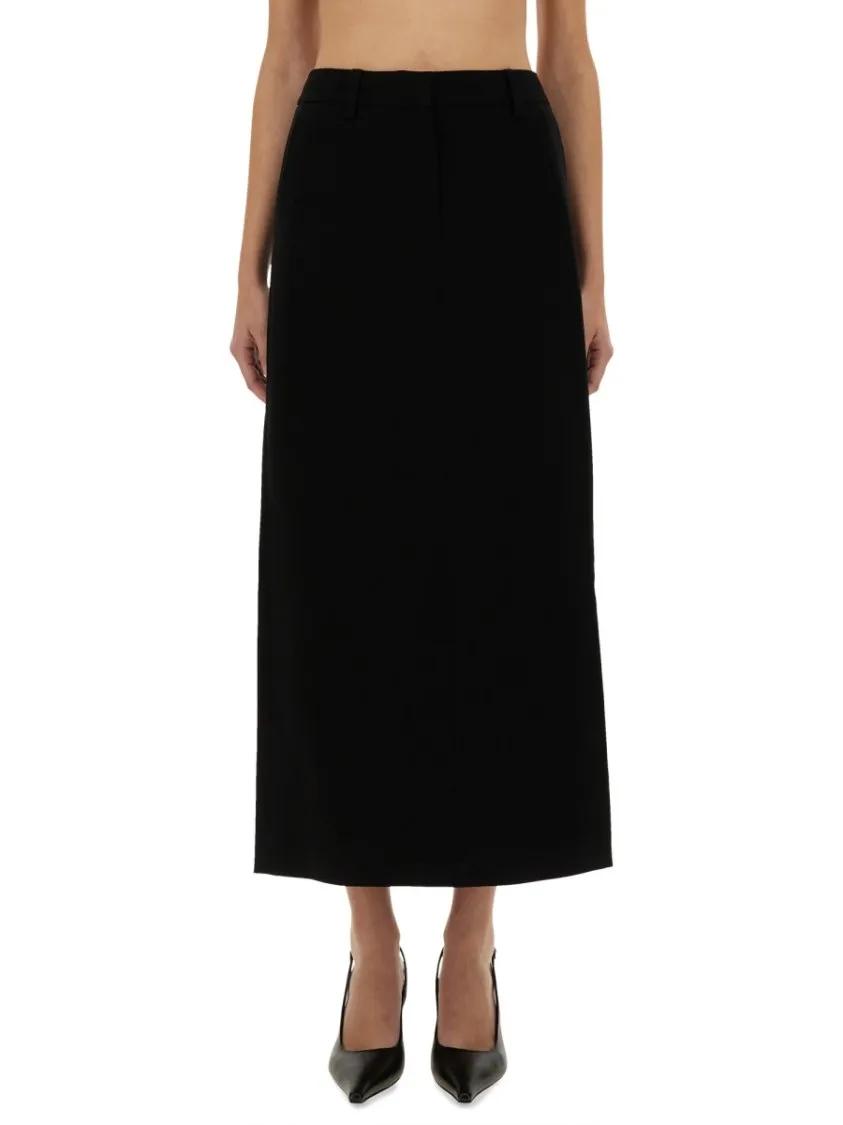 Thumbnail - Michael Kors - Textured Crepe Maxi Skirt - Größe 4 - schwarz