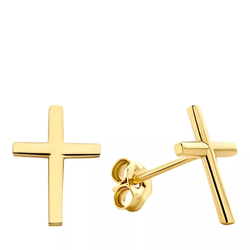 BELORO Della Spiga Donatella 9 karat ear studs with cross Gold Orecchini a bottone