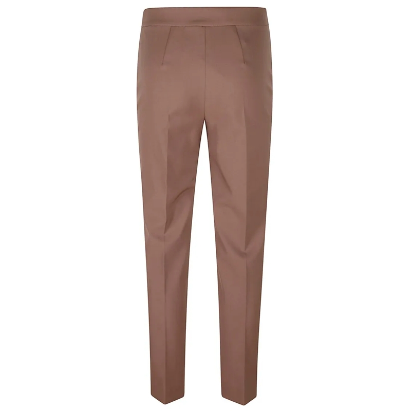 Max Mara  Tailored Straight-Leg Pants With Mid-Rise Waist An Brown