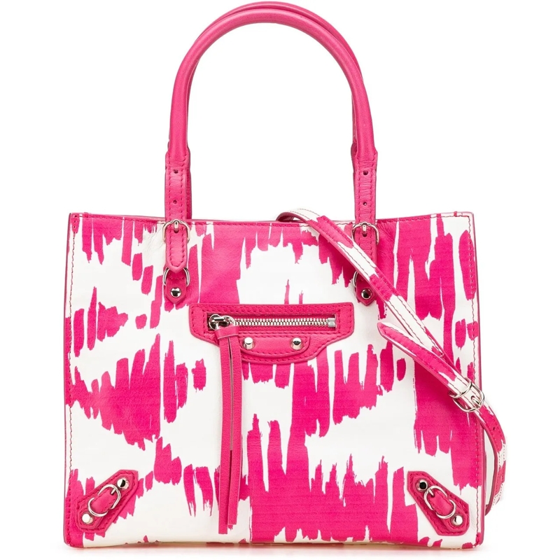 Balenciaga Tote Mini Leather Papier A4 Satchel rose