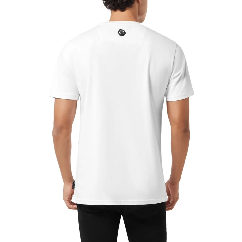 Philipp Plein T-Shirt T-Shirt Round Neck Ss Bulldog Embellished weiss