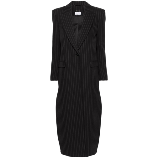 Patrizia Pepe Übergangsmäntel Pinstriped Coat Black