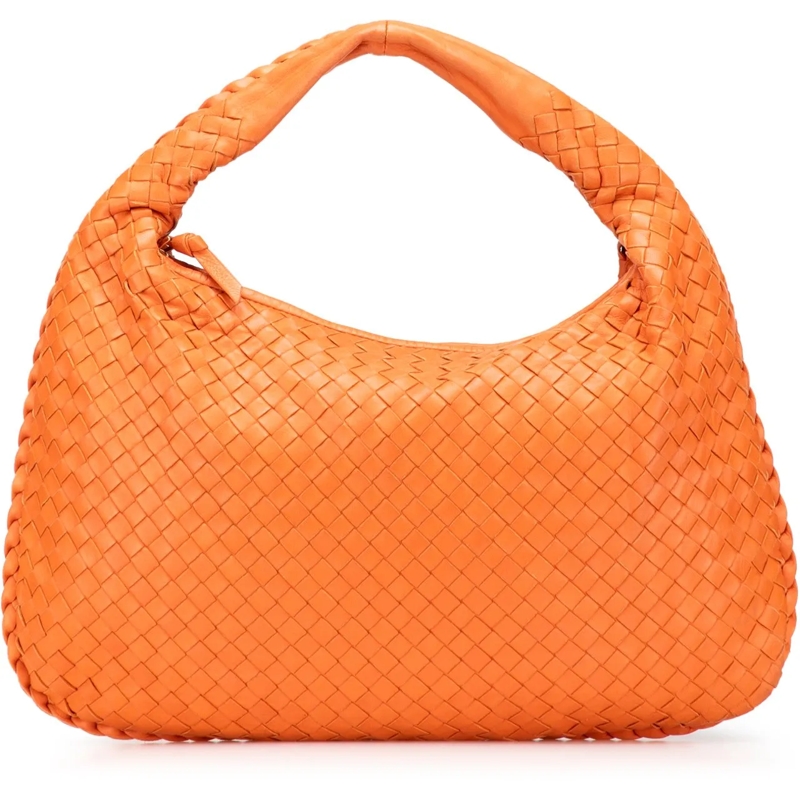 Bottega Veneta Schultertasche Small Nappa Intrecciato Veneta Hobo orange
