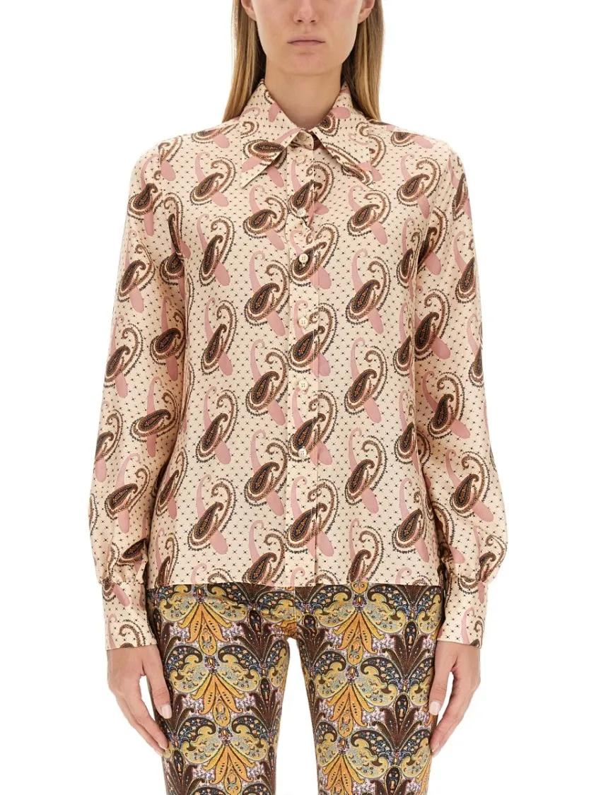 Thumbnail - Etro - Paisley Print Shirt - Größe 44 - beige