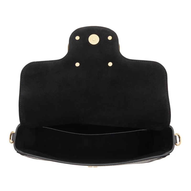Valentino Garavani Crossbody Bag Shoulder Bag Alltime Brass Logo Nero(Image 6)