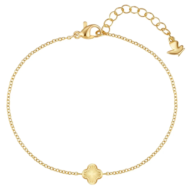 Glanzstücke München Armband Edelstahl Armband Kleeblatt gold