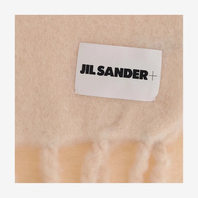 Jil Sander Écharpe légère Rectangular Wool Blend Scarf Neutrals