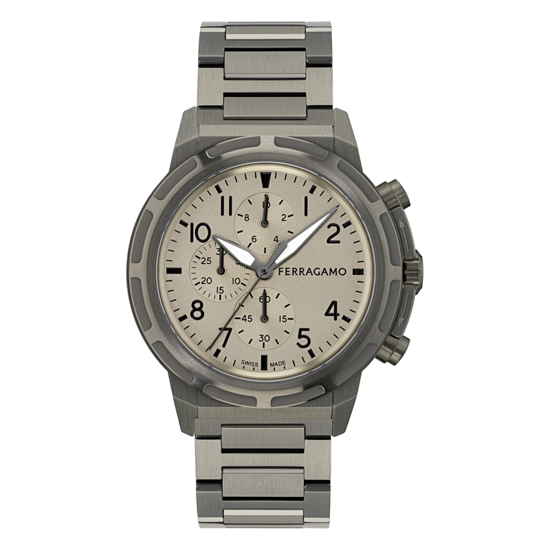 Salvatore Ferragamo Chronograph Quarz-Chronographenuhr Rt-Ferragamo Nima Chrono grau