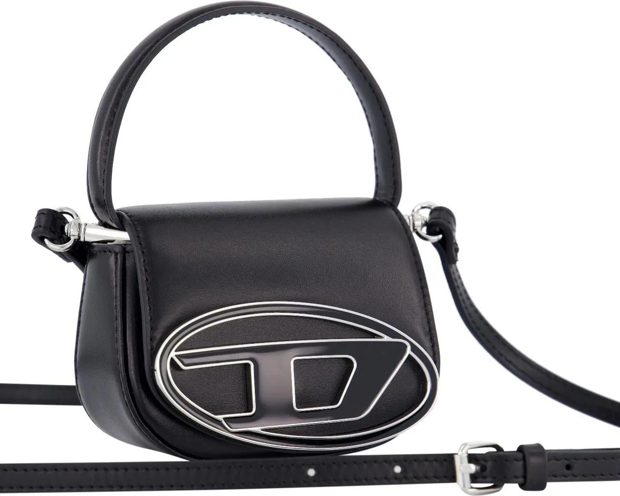 Diesel Stijlvolle Flap Tas met Verstelbare Band Black Dames