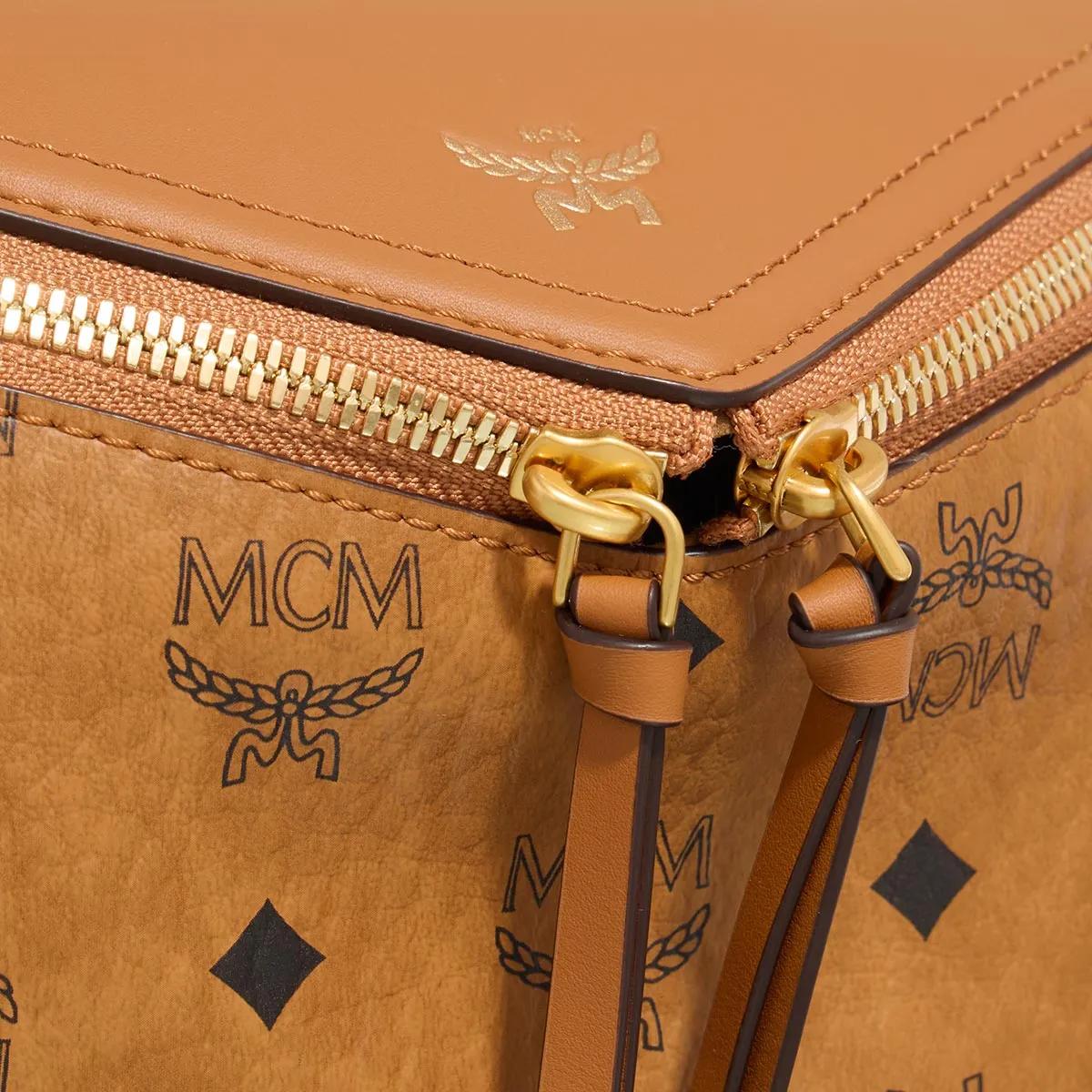 MCM Heuptassen Diamond 3D Vi Lthr Mix Belt Bag Sml Co in cognac