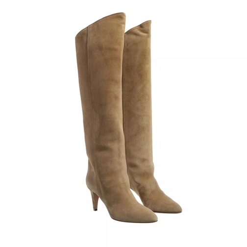 Isabel Marant Lispa Heeled Boots Suede Brown Boot