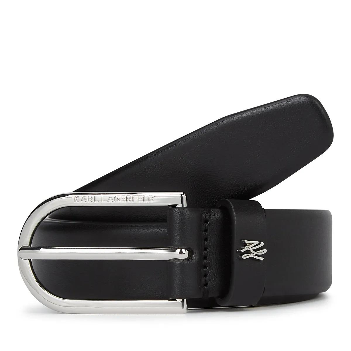 Karl Lagerfeld Gürtel - K/AUTOGRAPH G RTEL MIT PIN - Gr. 85 - in Schwarz - für Damen