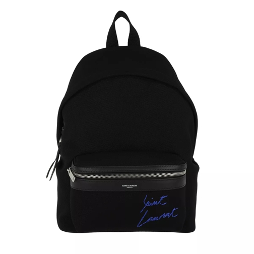 Saint Laurent Mini City Embroidered Backpack Bluette Backpack
