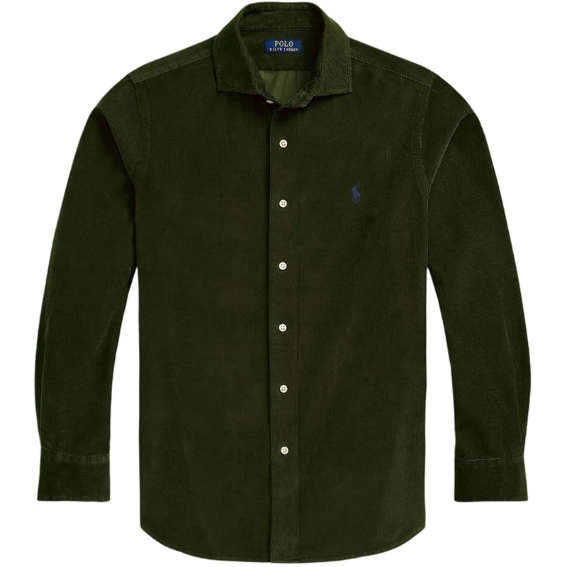 Ralph Lauren Legeres Oberteil Corduroy Overhemd Groen grün