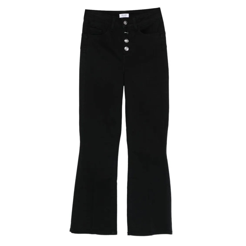 LIU JO Jeans High-Waisted Black Jeans With Flared Leg Black
