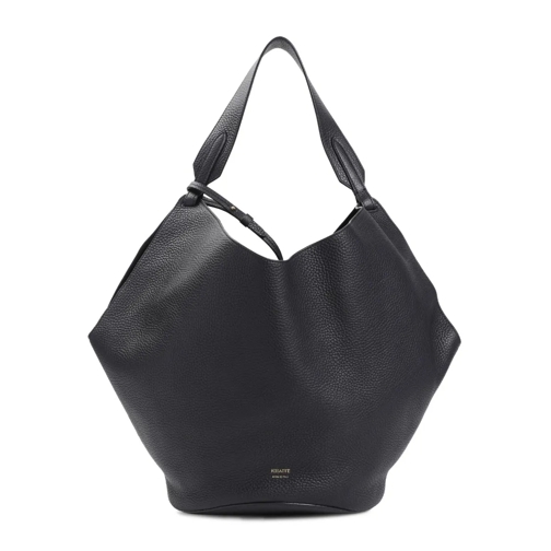 Khaite Lotus Medium Shoulder Bag Black Borsa a tracolla