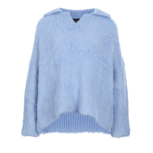 Mr. Mittens FUZZY POLO ICE BLUE Wollpullover