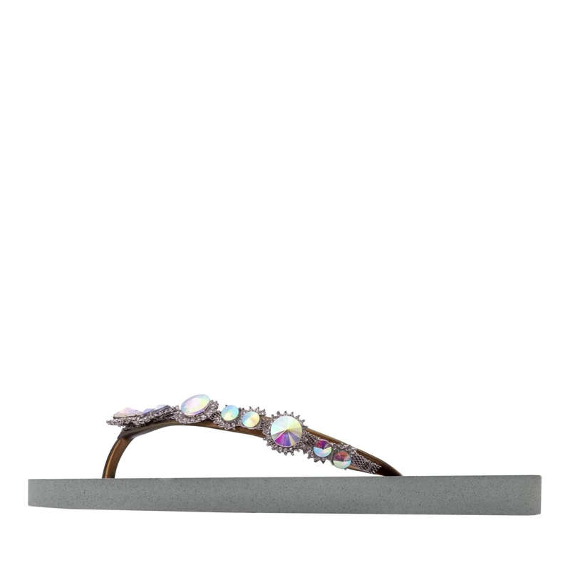 UZURII Flip Flops Zehentrenner Chrystal Marilyn silber