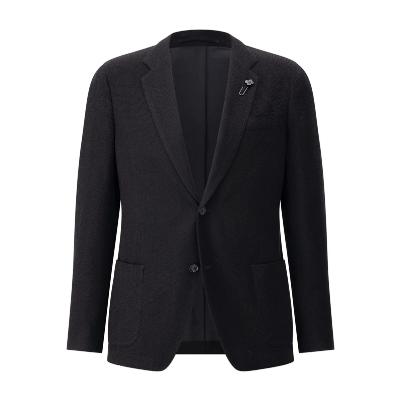 Lardini Anzugjacke Sakko mit Kaschmir schwarz