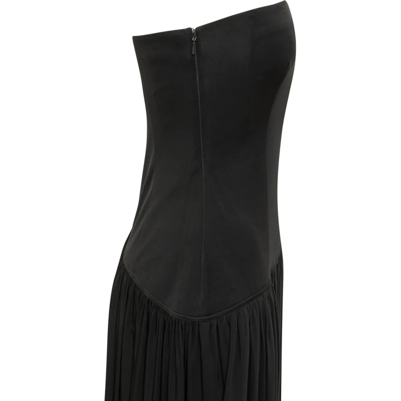 Salvatore Ferragamo Robe longue Abito Lungo Senza Spalline schwarz(Image 4)