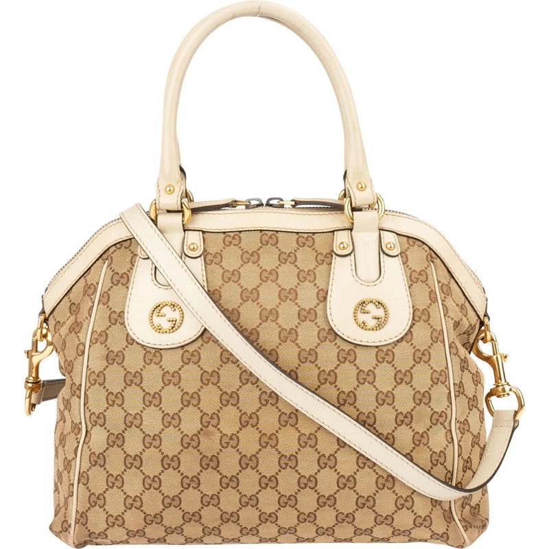 Gucci Schultertasche Gucci GG Monogram Handbag braun