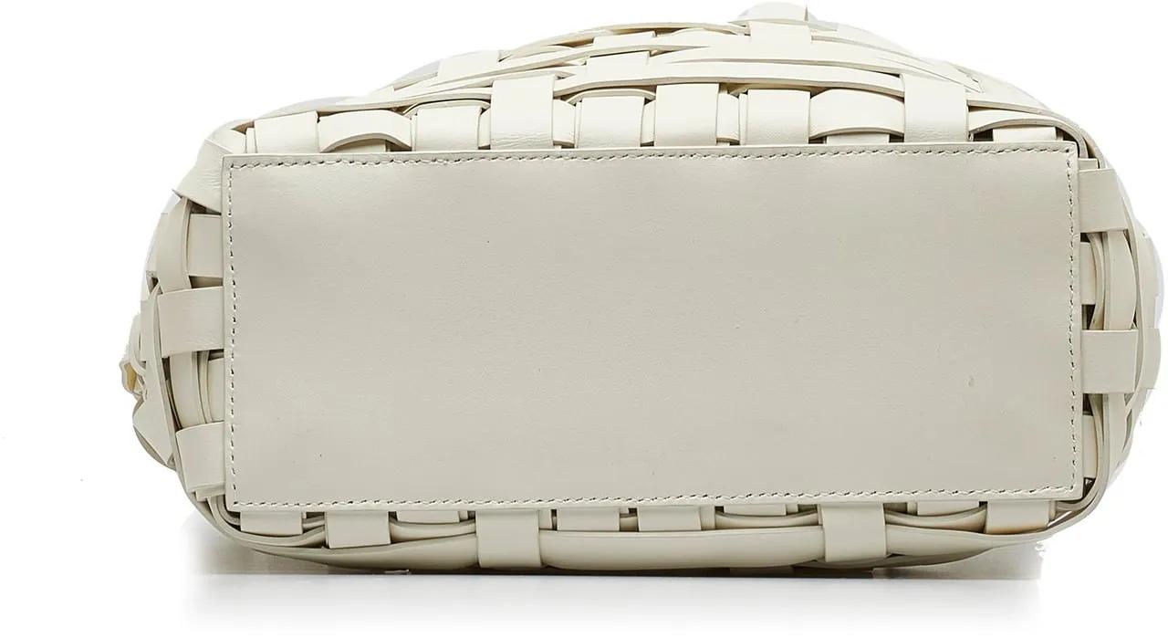 Thumbnail - Jil Sander Shopper - Woven Leather Basket Tote - Gr. unisize - in Weiß - für Damen