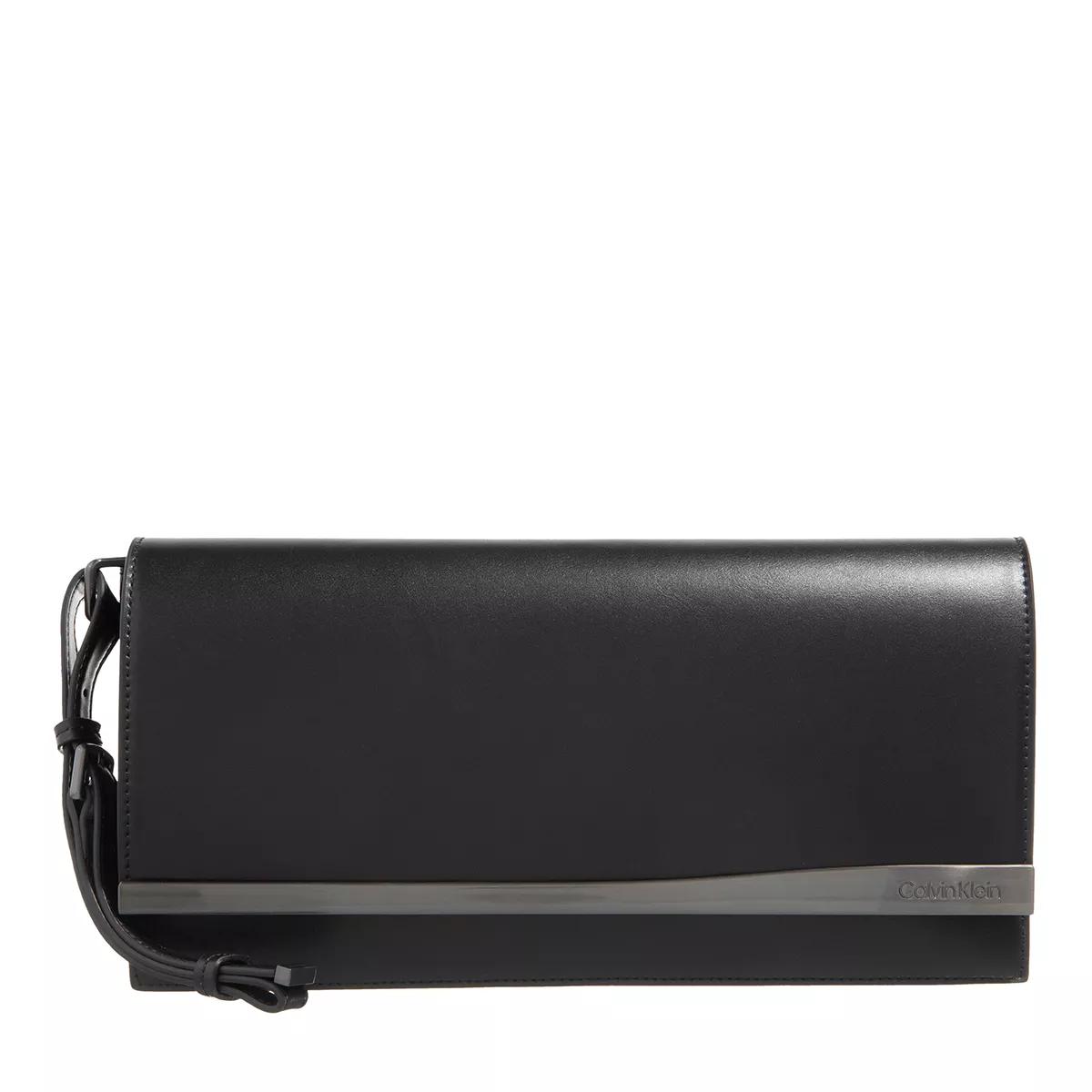 Calvin Klein Metal Edge Clutch Ck Black | Clutch