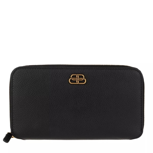 Balenciaga BB Zip Around Wallet Black Continental Portemonnee