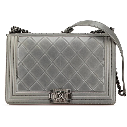 Chanel Sac à bandoulière 2015-2016 Paris-Salzburg Medium Embossed Calfskin  grau (Image 2)
