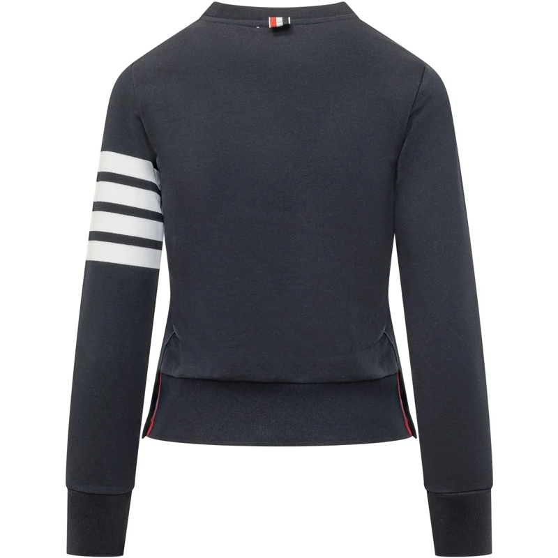 Thom Browne  Felpa Girocollo Con Quattro Bande dunkelblau(Image 2)