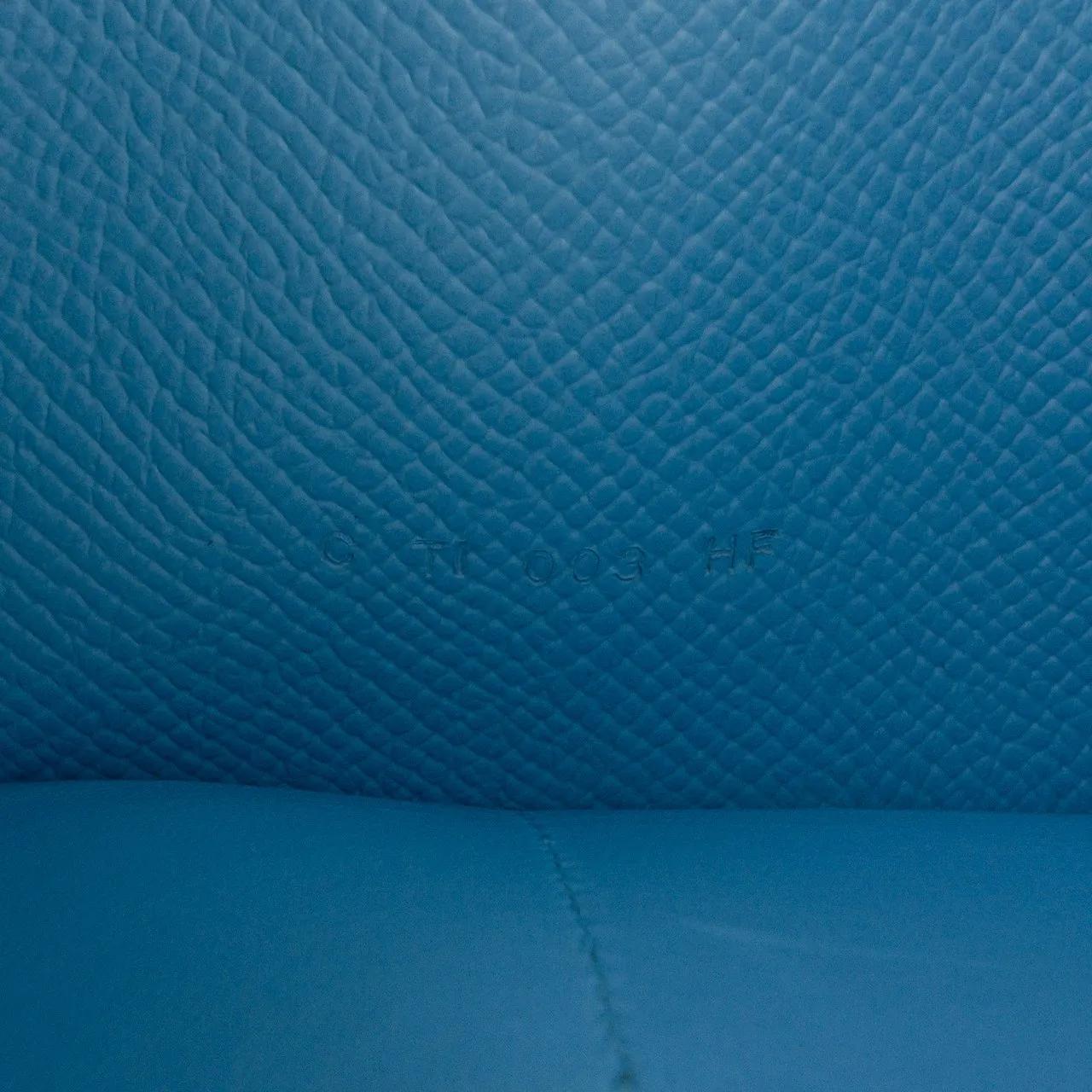 Thumbnail - Hermès Portemonnaie - Epsom Kelly Longue Wallet - Gr. unisize - in Blau - für Damen