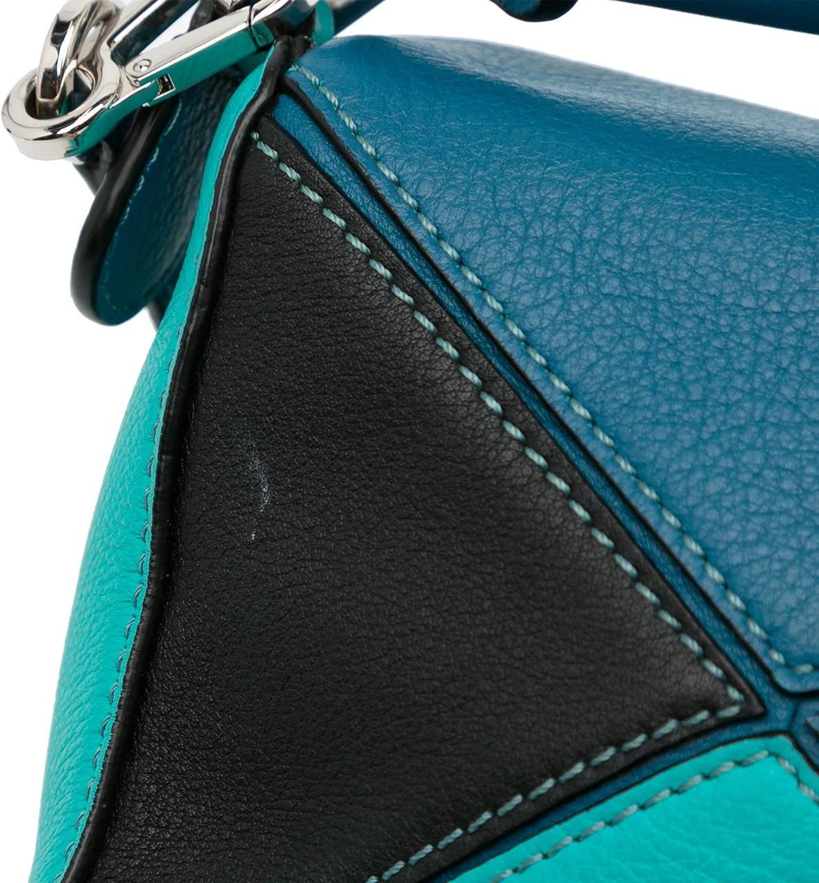 Thumbnail - Loewe Hobo Bags - Mini Tricolor Calfskin Puzzle Satchel - Gr. unisize - in Blau - für Damen