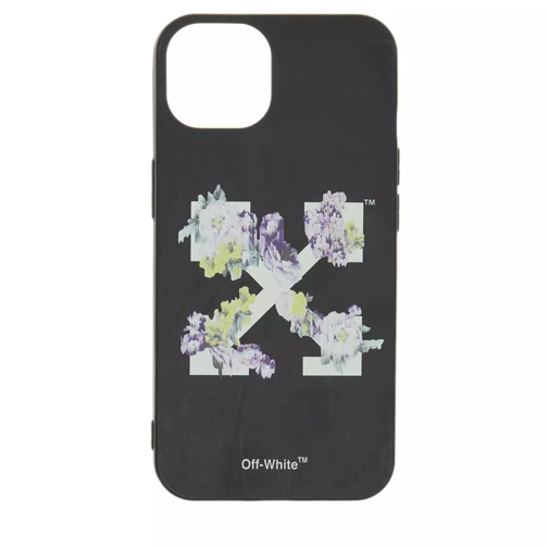 Off-White Flowers Arrow Iphone 13 Cov  ic Black Multicolor Handyhülle