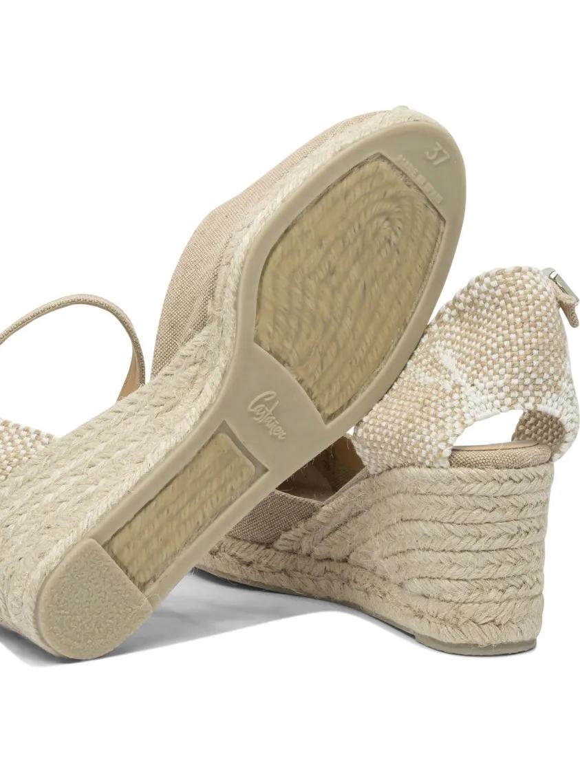Thumbnail - Woven Cotton Closed-Toe Espadrilles - Gr. 37 (EU) - in Beige