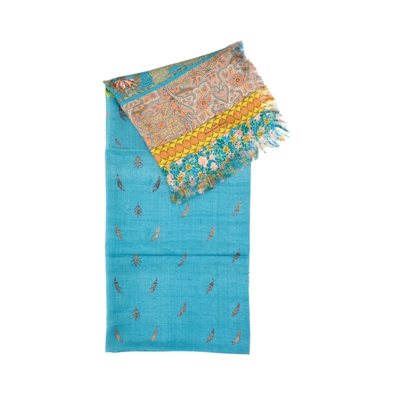 Pierre-Louis Mascia Écharpe légère Multicolor Graphic Print Silk Scarf Multicolor