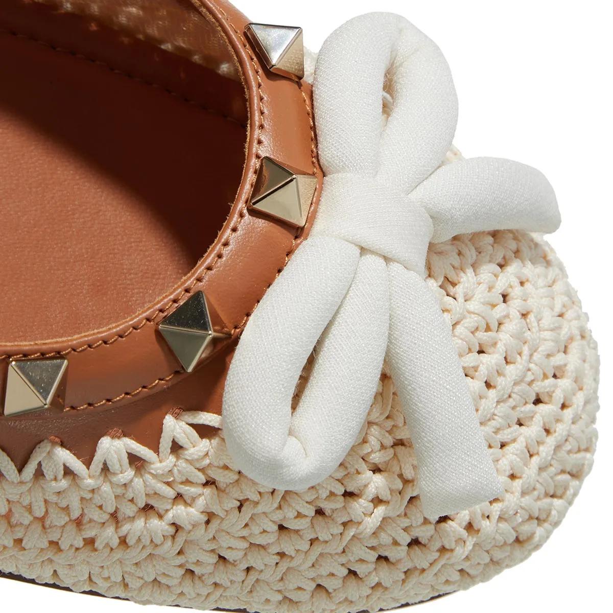 Thumbnail - Valentino Garavani Loafer - Rockstud Crochet Ballerinas - Gr. 40 (EU) - in Beige - für Damen
