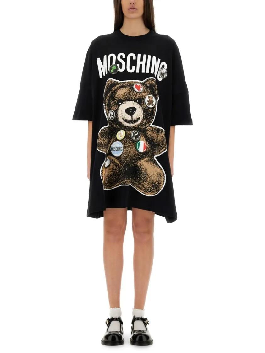 Thumbnail - Moschino - "Teddy Bear" Short Dress - Größe 36 - schwarz