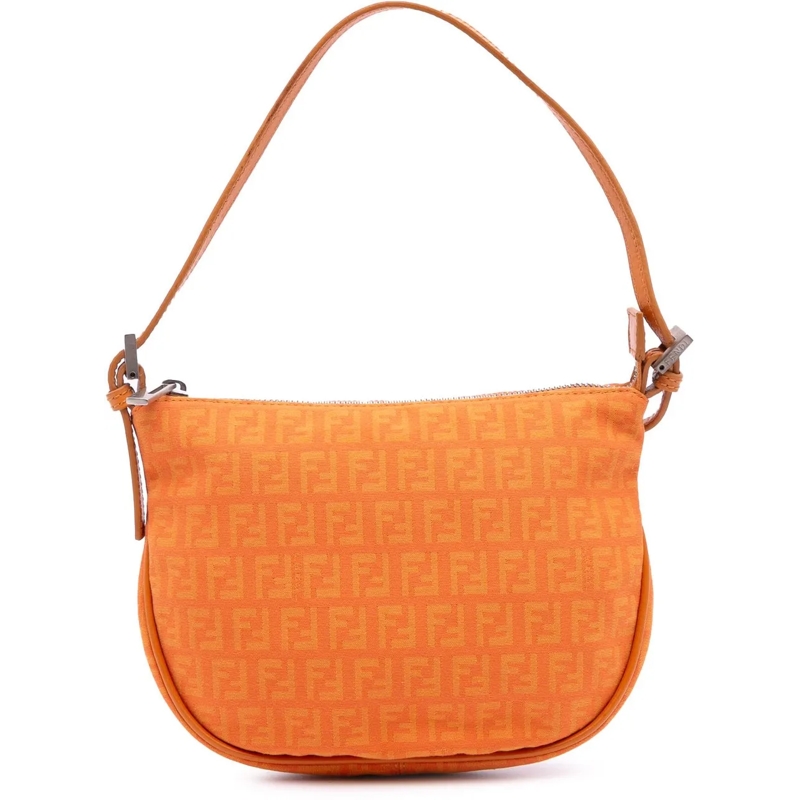 Fendi Sac à bandoulière Zucchino Canvas Hobo orange
