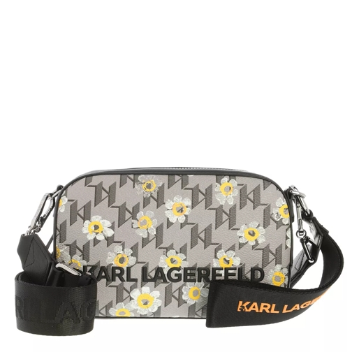 Karl Lagerfeld Monogram Flower Camerabag Grey Multi Camera Bag