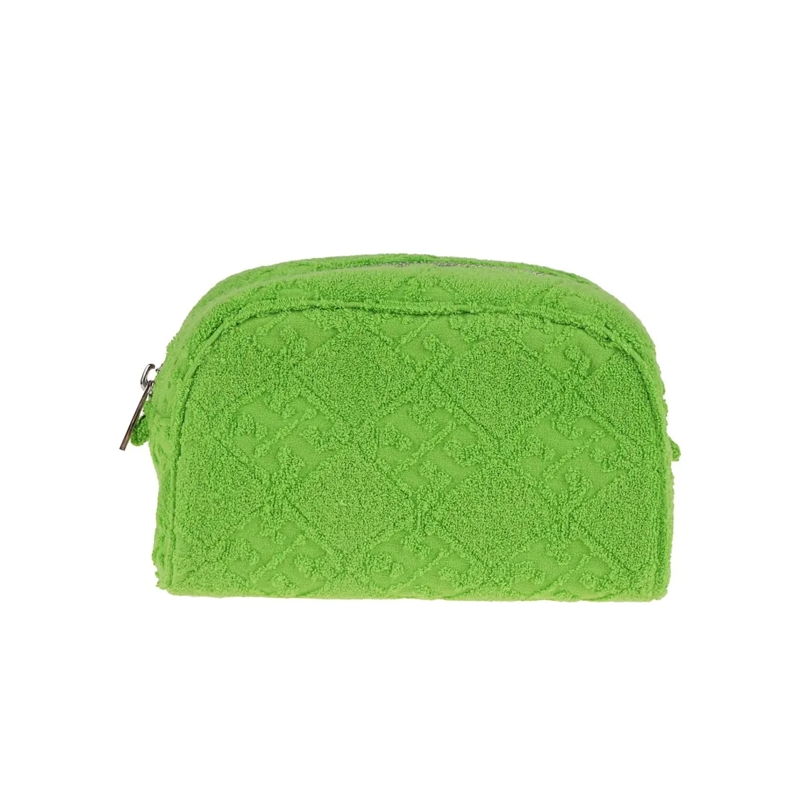 Tory Burch Clutch Textured Green Cotton Blend Clutch Green