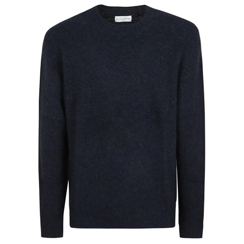 Ballantyne Pullover Alpaca Blend Crewneck Sweater Blue