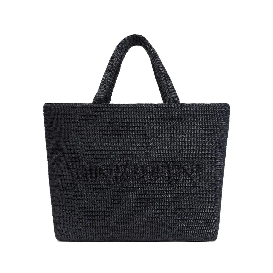 Saint Laurent Totes - Black Raffia Tote Bag - Gr. unisize - in Schwarz - für Damen