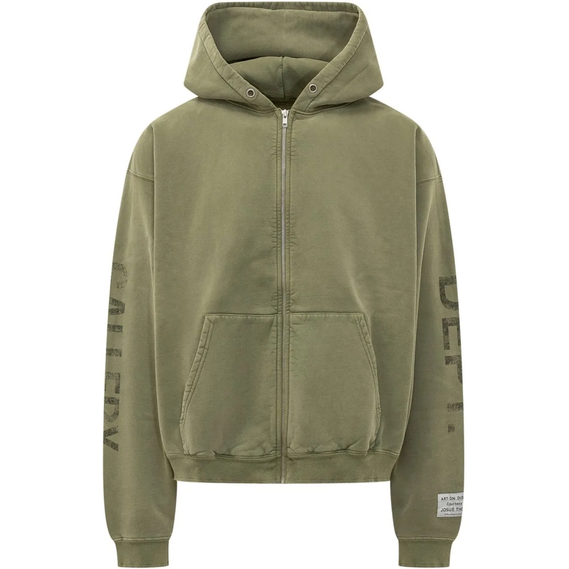 Gallery Dept.  Felpa con Cappuccio e Zip grün