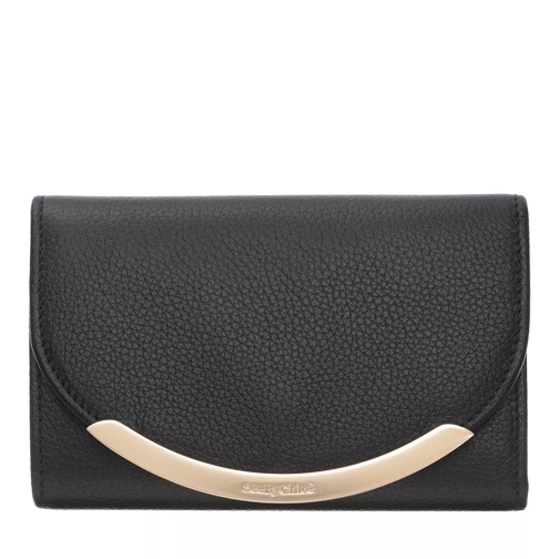 See By Chloé French Wallet Leather Black Portemonnaie mit Überschlag