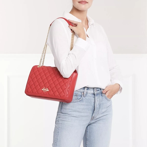 Love Moschino Quilted Nappa Chain Crossbody Bag Rosso Sac à bandoulière