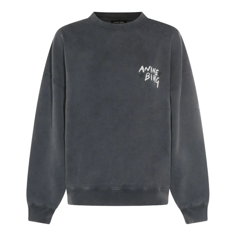 Anine Bing Pullover Relaxed-Fit Charcoal Grey Sweater Grey