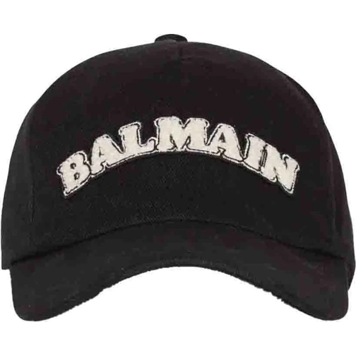 Balmain  Embroidered Logo Baseball Cap schwarz