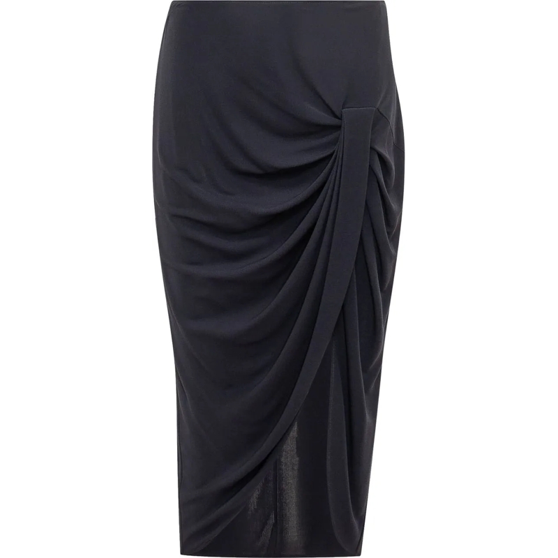 Stella McCartney Jupe longue Gonna Drapeggiata schwarz