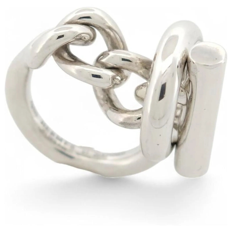 Hermès Ring NEUER HERMES CROISETTE GM RING H104587B T51 50 AUS silber